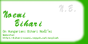 noemi bihari business card